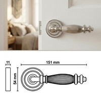 Poignée de porte intérieure en alliage de zinc chromé brillant, rosette moderne, personnalisable OEM, pour hôtel, appartement, villa, durable, anti-corrosion, facile à installer