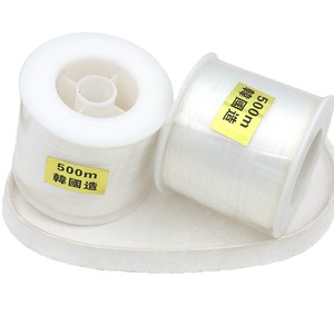 Grand rouleau de fil élastique plat blanc de 500 m pour bracelets et colliers, fil à perles, fil pour objets de collection, résistant à l'usure et - Product Image 5