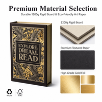 Boîte rigide personnalisée haut de gamme en forme de livre, avec revêtement UV et gaufrage, pour la décoration de bureau