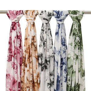 Fashion Malaysian Printed Pearl Chiffon Long Scarf for Women Headscarf <strong>Wholesale</strong> Sun Protection <strong>Cape</strong>