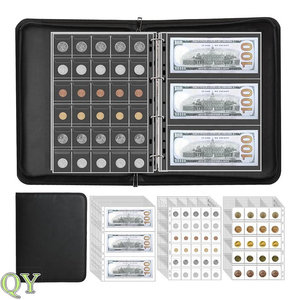 QY Waterproof Fireproof Coin Collection Album Currency Storage Case Money Holder <b>Book</b> for Coins Medals and Cash - Product Image 1