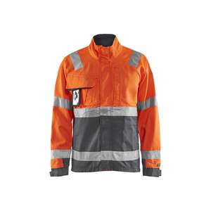 BLAKLADER - 406418115396M <b>Hi</b>-<b>Vis</b> <b>jacket</b> <b>Orange</b>/Mid grey - EAN 7330509747759 <b>HI</b>-<b>VIS</b> WORKWEAR - Product Image 1