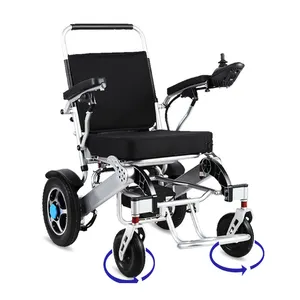 Wholesale Aluminum Alloy Portable Power Foldable Light Weight Handicapped Mobility Aid Electric Wheelchair For Disabled For Sale