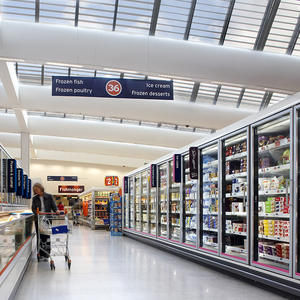 Réfrigérateur commercial <span class=keywords><strong>de</strong></span> refroidisseur d'affichage <span class=keywords><strong>de</strong></span> <span class=keywords><strong>porte</strong></span> en verre <span class=keywords><strong>de</strong></span> dégivrage automatique vertical - Product Image 1