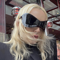 Masque-lunettes Y2K personnalisé, style futuriste cool, non mainstream, punk, une seule pièce
