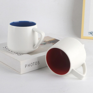 Taza de Cerámica Minimalista Nórdica, Blanca Mate por Dentro, Roja y Azul, Color Sólido, Juego de Tazas de Café para Regalo Empresarial, 50 Piezas por Bolsa - Product Image 5