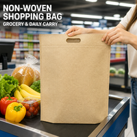 Sac non tissé D-Cut 70 g/m² en PP réutilisable avec poignée découpée pour supermarché et commerce de détail
