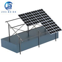 Système de montage au sol solaire à forte stabilité, structure au sol photovoltaïque galvanisée à chaud, support d'énergie solaire au sol
