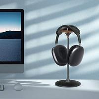 Soporte De Auriculares De Madera De Nogal Y Aluminio Para Airpods Max Beats Bose Sony