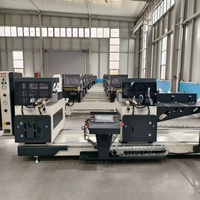 Maquinaria para Fabricación de Puertas y Ventanas de Aluminio, Sierra de Corte de Doble Cabezal Súper Ancha