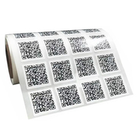 Etiqueta de Código de Barras PET de Grado Alimenticio, Impermeable, con Impresión Personalizada de Códigos QR 2D, Data Matrix, UPC, Datos Variables y Número de Serie