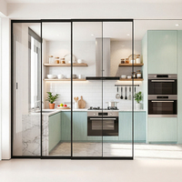 Porte coulissante en aluminium à rupture de pont thermique moderne, double vitrage, porte patio pour projets de villas de luxe