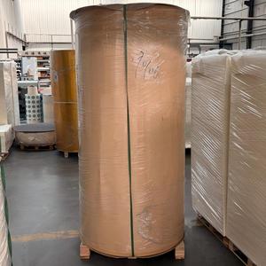 Rouleau de papier kraft imprimable sans danger pour les aliments, enduit de PE, matière première pour fonds de gobelets en papier pour emballage alimentaire - Product Image 1