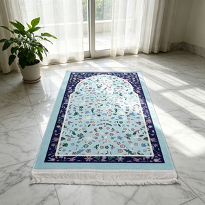 Tappetino da Preghiera Musulmano Personalizzabile in Poliestere, Stile Turco, Comodo, Morbido, Imbottito, Lavabile, per Viaggi e Casa - Product Image 1