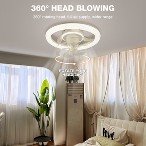 พัดลมเพดาน LED ควบคุมด้วยรีโมท PC สำหรับห้องนั่งเล่นห้องนอนพัดลมติดเพดานมีไฟ - Product Image 2