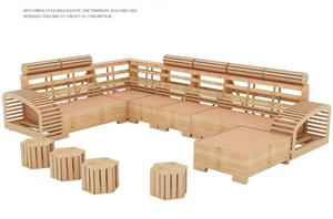 Juego de Sofás de Lujo Modernos para Sala de Estar 2026, Sofás Seccionales Reclinables en Forma de U con Tela y Música USB - Product Image 6