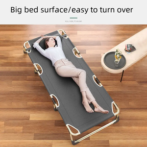 Lit mural moderne en métal style tente de camping avec matelas, lit pliant pour la sieste, idéal pour la maison et le bureau - Product Image 5