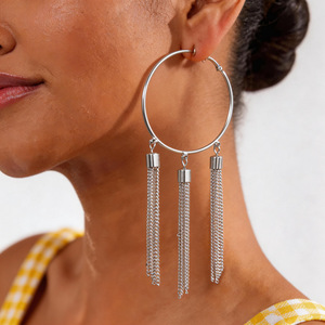 Kaimei del Nodo di Amore Nappa Pendente Dell'orecchino Delle Donne Dichiarazione Lunga Catena Del <span class=keywords><strong>Serpente</strong></span> <span class=keywords><strong>Orecchini</strong></span> Lunghi Della Nappa per le Donne Del Partito Dei Monili del Commercio All'ingrosso - Product Image 3