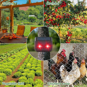 El repelente de animales nocturno impermeable con energía solar para actividades al aire libre activa la disuasión de la vida silvestre en granjas de jardín - Product Image 4