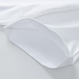 T-shirt de luxe pour homme 100 % coton, tissu tissé de haute qualité, couleur unie épaisse, broderie personnalisée surdimensionnée, vêtements de fitness - Product Image 4