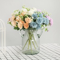 Buket bunga aster buatan 10 kuntum, untuk pemandangan panggung pernikahan ornamen bunga dekoratif