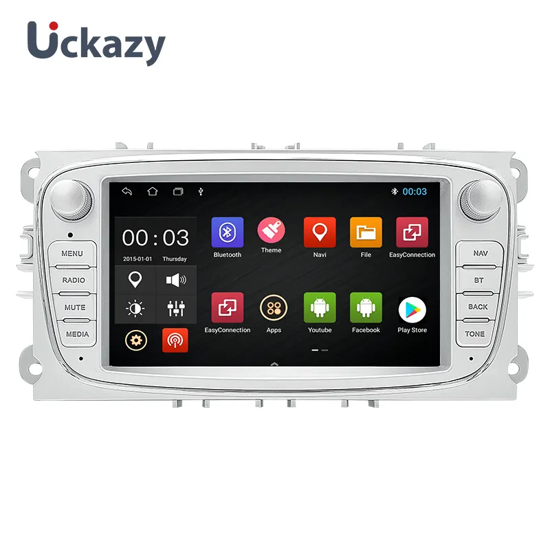 Uckazy S-C Đa Phương Tiện 2 Din Android 11 Cho Xe Ford Focus 2 3 4 Mk2 Kuga Mondeo Fiesta TransitConnect Bộ Phận Phát Thanh Tối Đa