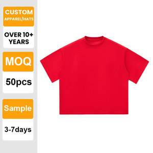 T-shirt vierge de haute qualité avec logo personnalisé, poids lourd, 100% coton, épaules tombantes, vente en gros, impression, broderie pour hommes - Product Image 1