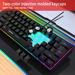 คีย์บอร์ดเกมมิ่งแบบกลไก Azerty RGB Backlit ขนาดเล็ก 61 ปุ่ม 60% สำหรับคอมพิวเตอร์ - Product Image 4