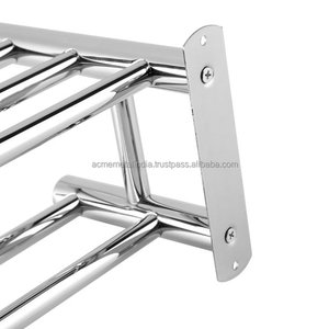 Towel Bar and Rack Wall Fixed Bathroom Accessories Construction and Real Estate Silver Chrome Plated Stainless Steel - Product Image 5