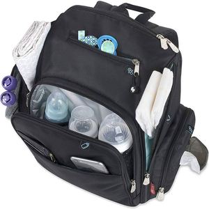 Sac à dos à couches noir portable grande capacité pour bébé, certifié BSCI, support OEM, personnalisable, multifonctionnel, haute qualité, pour voyage - Product Image 3
