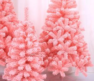 150cm <strong>Xmas</strong> <strong>Tree</strong> Pink Color Party Home Decorations Outside Artifical Flocked INS Style <strong>Mini</strong> MOQ Fast Delivery Pink Christmas <strong>Tree</strong> - Product Image 2