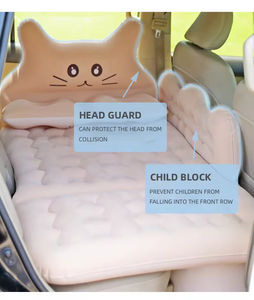 새로운 만화 디자인 PVC 플로킹 에어 카 베드 매트리스, 인플레이터블 카 백 시트 에어 매트리스 - Product Image 5