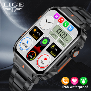 Lige bw0656 Người Đàn Ông Của Không Thấm Nước Thể Thao Smartwatch Vật Liệu Thép Ai Trợ Lý Giọng Nói BT Cuộc Gọi Heart Rate Giám Sát Nhắc Nhở Mẫu - Product Image 2