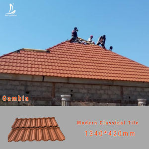 <span class=keywords><strong>Liste</strong></span> de prix des matériaux de construction de maisons Tuiles de toit en acier revêtues de pierre légères et colorées, dernières tendances - Product Image 4