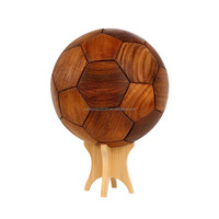 Ballon de football en bambou personnalisable, cadeau d'entreprise écologique de luxe et objets sportifs commémoratifs pour occasions spéciales