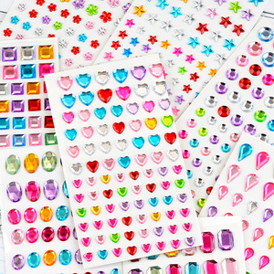 Pegatinas de Acrílico con Flores, Gemas y Diamantes de Imitación, Autoadhesivas, Brillantes, para Manualidades, <span class=keywords><strong>Uñas</strong></span>, Cuerpo, Maquillaje y Festivales - Product Image 2