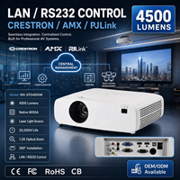 Projecteur laser pour salle de conférence 4K 4500 lumens WXGA, grand écran 30-300 pouces, haut-parleurs intégrés, garantie de 2 ans pour les entreprises
