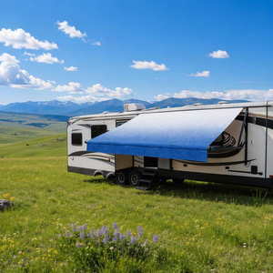 Tissu de remplacement pour <span class=keywords><strong>auvent</strong></span> de <span class=keywords><strong>caravane</strong></span> Blue Fade 16'2" avec logo personnalisé, housse d'<span class=keywords><strong>auvent</strong></span> pour camping-car et camping - Product Image 1