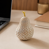 Creatief goudgekleurd lijnen-parelhars ecologisch verantwoorde levensechte licht luxe high-end woonkamer tafeldecoratie ornament ambacht