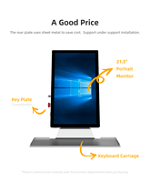 21.5 pouces 16:9 1920x1080 IP65 panneau de bras pivotant industriel écran tactile Lcd moniteur tactile capacitif mural pour CNC