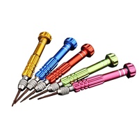 Jeu de tournevis de précision magnétique 5-en-1 avec poignée codée par couleur pour la réparation de téléphones portables, d'ordinateurs portables et d'électronique, personnalisable OEM