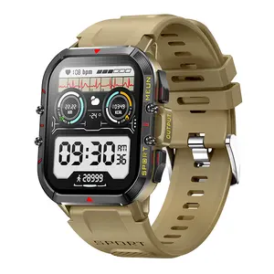 Smart Watch 2023 Square Men Outdoor Smartwatch Sports Modes AI Voice Assistant SOS Calling Wrist Watch