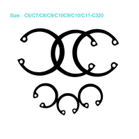 DIN472 65Mn/Stainless Steel Internal Circlips Retaining Rings with Black Finish for Heavy Industry Applications