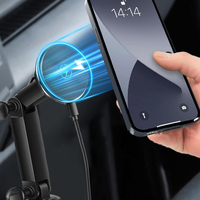 Nouveau design 15W Chargeur de voiture sans fil à induction automatique avec porte-gobelet