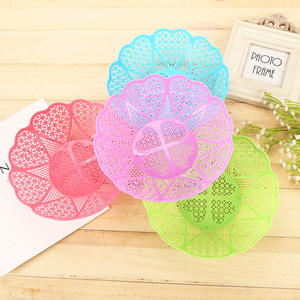 Assiette à fruits en forme de cœur avec bordure en dentelle, assiette à bonbons en forme de cœur, assiette à fruits en plastique, assiette à bonbons, panier à collations. 1 yuan source, 2 - Product Image 4