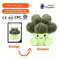 Boneka Brokoli Bulu Imitasi Lembut, Lucu, Menggemaskan, Standar CPC ASTM, Boneka Brokoli Isi Dakron