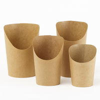 Tasse à emporter de haute qualité personnalisée 8oz 12oz 16oz tasse de frites inclinée en papier Kraft inclinée