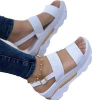 S459 été nouveauté mode chaussures pour femmes Style doux plate-forme doux sandales compensées plates