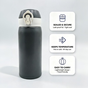 Bouteille d'eau isotherme en acier inoxydable de 300 ml, gobelet de voyage anti-fuite avec poignée portable pour le bureau, les sports de plein air - Product Image 4