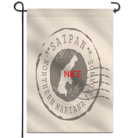 Drapeau de jardin créatif Saipan imprimé sur mesure avec effet d'encre éclaboussée, idéal pour la décoration de pelouse et comme fond photo extérieur
